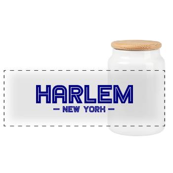Harlem - NYC - New York City - United States - USA - Panorama Keksdose mit Holzdeckel - Weiß - Vorne