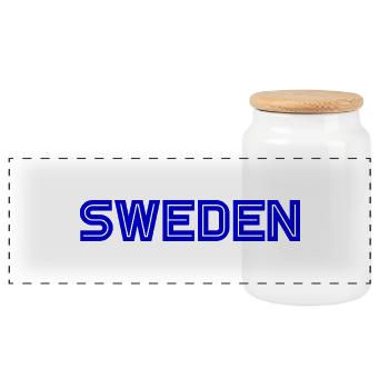 Sverige Sweden Schweden - Boîte à biscuits avec couvercle en bois - blanc - Devant