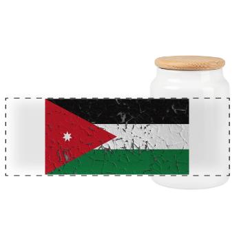 Cadeau pour Jordan - Boîte à biscuits avec couvercle en bois - blanc - Devant