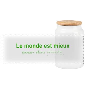 GEEK HUMOR FUNNY JOKE - Panoramic Cookie Jar with Wooden Lid - white - Front