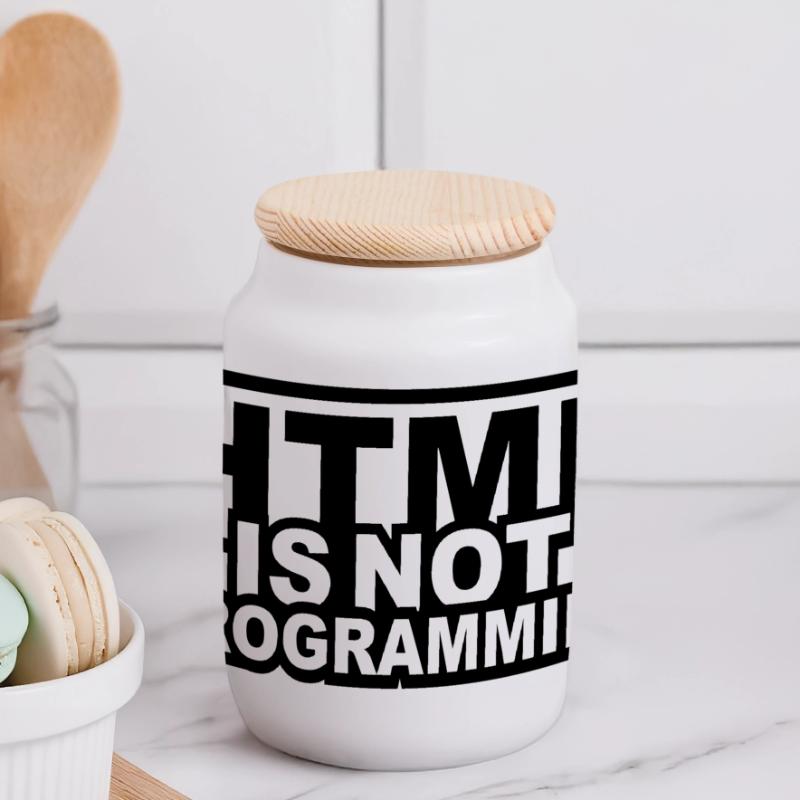 HTML est pas la programmation Boîte à biscuits avec couvercle en bois