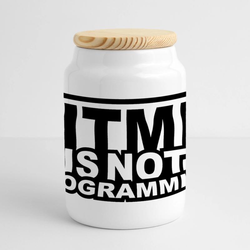 HTML is NOT Programming Panoramic Cookie Jar with Wooden Lid
