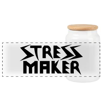 Stress Maker - Panorama Keksdose mit Holzdeckel - Weiß - Vorne