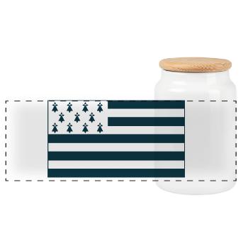 Breton! - Panoramic Cookie Jar with Wooden Lid - white - Front