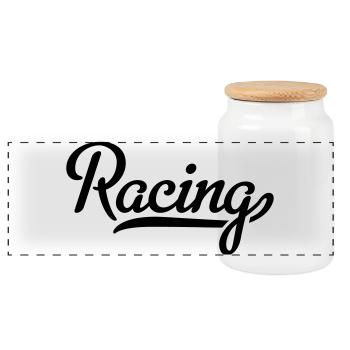 6061912 121984375 racing - Boîte à biscuits avec couvercle en bois - blanc - Devant