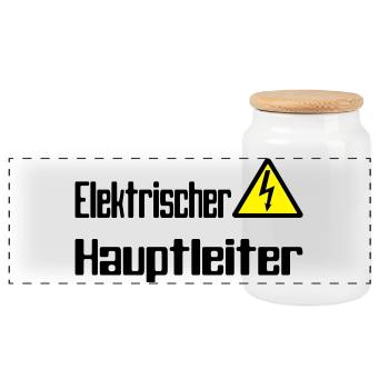 hauptleiter - Panorama Keksdose mit Holzdeckel - Weiß - Vorne
