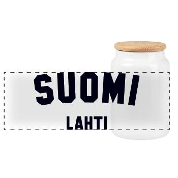 LAHTI Soumi Finlande Finlande - Boîte à biscuits avec couvercle en bois - blanc - Devant