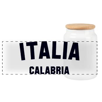 KALABRIEN Calabria Italia Italien Italy - Panorama Keksdose mit Holzdeckel - Weiß - Vorne