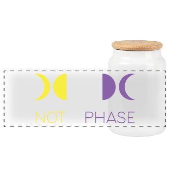 LGBTQ Pride Month - Keine Phase - Nicht-binär - Panorama Keksdose mit Holzdeckel - Weiß - Vorne