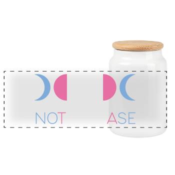LGBTQ Pride Month - Not a Phase - Transgender - Panoramic Cookie Jar with Wooden Lid - white - Front