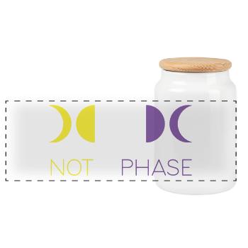 LGBTQ Pride Month - Keine Phase - Nicht-binär - Panorama Keksdose mit Holzdeckel - Weiß - Vorne