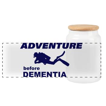 AVENTURE DE PLONGÉE - Boîte à biscuits avec couvercle en bois - blanc - Devant