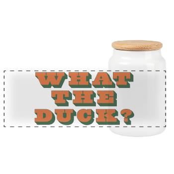 What the Duck?! - Panorama Keksdose mit Holzdeckel - Weiß - Vorne