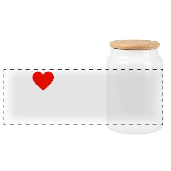 Heartbeat Karte von Essex - Panorama Keksdose mit Holzdeckel - Weiß - Vorne
