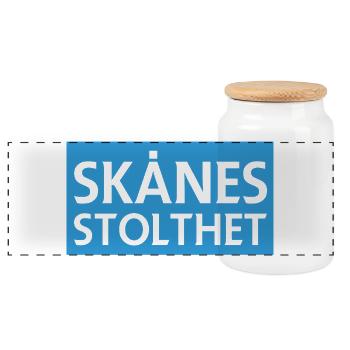 Der Stolz von Skåne - Panorama Keksdose mit Holzdeckel - Weiß - Vorne