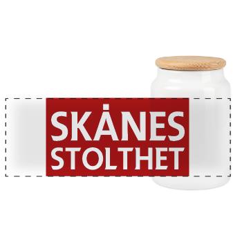 Der Stolz von Skåne - Panorama Keksdose mit Holzdeckel - Weiß - Vorne