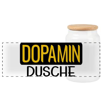 DOPAMIN DUSCHE GEHIRN - Panorama Keksdose mit Holzdeckel - Weiß - Vorne