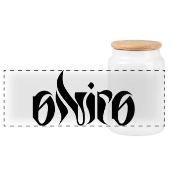 ONIRO-LOGO - Panorama Keksdose mit Holzdeckel - Weiß - Vorne