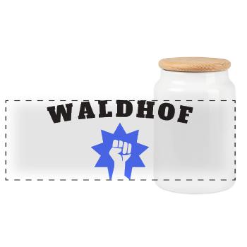 Waldhof - Panorama Keksdose mit Holzdeckel - Weiß - Vorne