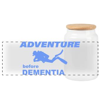 DIVING ADVENTURE - Panoramic Cookie Jar with Wooden Lid - white - Front