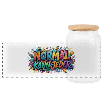Le normal peut être n’importe quel motif de graffiti - Boîte à biscuits avec couvercle en bois - blanc - Devant