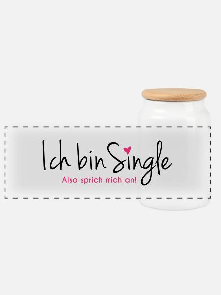 single - Panorama Keksdose mit Holzdeckel - Weiß