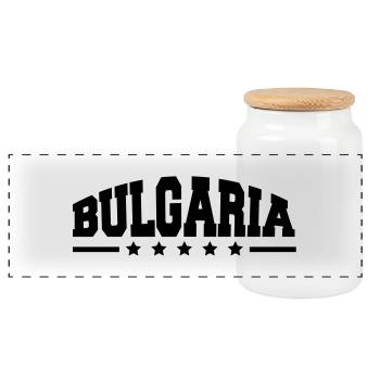 bulgaria_af1 - Panoramic Cookie Jar with Wooden Lid - white - Front