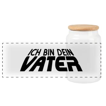 Ich bin dein VATER 3D 1c - Boîte à biscuits avec couvercle en bois - blanc - Devant