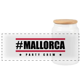 mallorca party crew design - Panorama Keksdose mit Holzdeckel - Weiß - Vorne