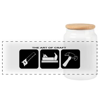 Craftsman Tool Marteau Tournevis Craft - Boîte à biscuits avec couvercle en bois - blanc - Devant