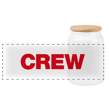 Crew - Panorama Keksdose mit Holzdeckel - Weiß - Vorne
