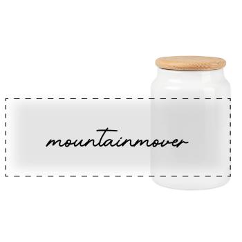Mountainmover - Panoramic Cookie Jar with Wooden Lid - white - Front