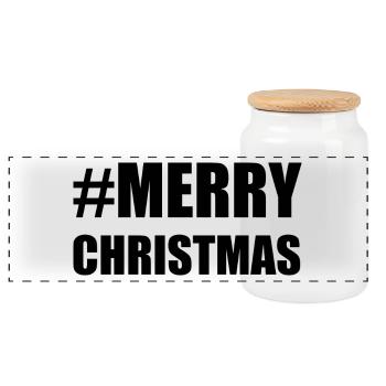 CHRISTMAS. YEAR. ANNIVERSARY. RETIREMENT. DAD. MAMAM. - Panoramic Cookie Jar with Wooden Lid - white - Front