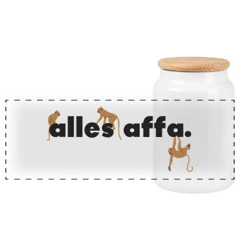 Allesaffa. - Boîte à biscuits avec couvercle en bois - blanc - Devant