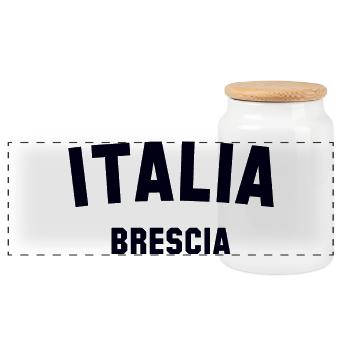 BRESCIA Italia Italien Italie - Boîte à biscuits avec couvercle en bois - blanc - Devant