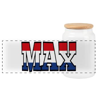 Max 33 pour tous les fans de course * - Boîte à biscuits avec couvercle en bois - blanc - Devant