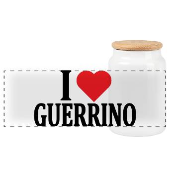 t-shirt name I love Guerrino gift idea t-shirt - Panoramic Cookie Jar with Wooden Lid - white - Front