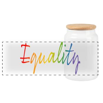 Regenbogen equality | LGBT lgbtqi queer - Panorama Keksdose mit Holzdeckel - Weiß - Vorne