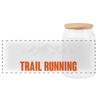Trailrunning - Panorama Keksdose mit Holzdeckel - Weiß - Vorne