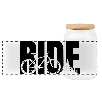 Ride Nature - Panorama Keksdose mit Holzdeckel - Weiß - Vorne