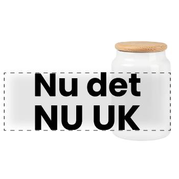 Now it Now UK Denmark - Panoramic Cookie Jar with Wooden Lid - white - Front