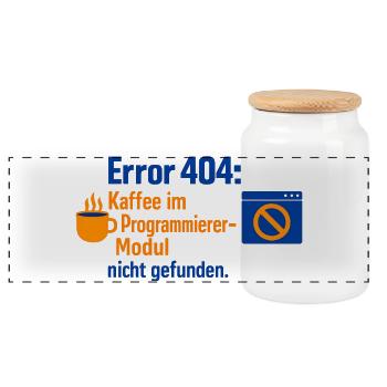 Error 404: Kaffee im Modul nicht gefunden - Panorama Keksdose mit Holzdeckel - Weiß - Vorne