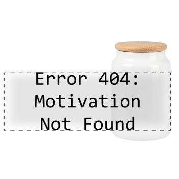 error 404: Motivation not found - Panorama Keksdose mit Holzdeckel - Weiß - Vorne