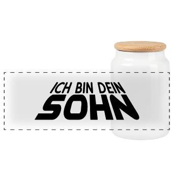 Ich bin dein SOHN 3D 1c - Boîte à biscuits avec couvercle en bois - blanc - Devant