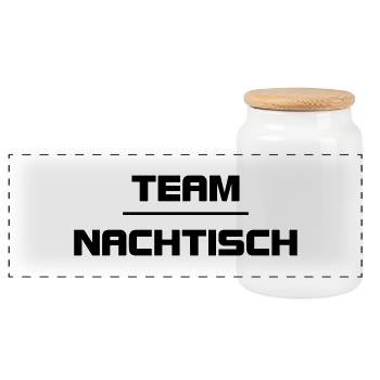 team nachtisch - Panorama Keksdose mit Holzdeckel - Weiß - Vorne