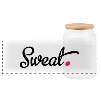 Sport - Boîte à biscuits avec couvercle en bois - blanc - Devant