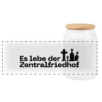 Vive le cimetière central - Vienne austropop - Boîte à biscuits avec couvercle en bois - blanc - Devant