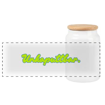 Unkaputtbar / Lustiges T-Shirt für jeden Tag - Boîte à biscuits avec couvercle en bois - blanc - Devant