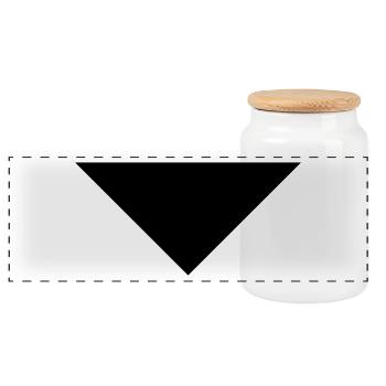 arrow sans down - Panorama Keksdose mit Holzdeckel - Weiß - Vorne