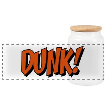 Basket-ball - Boîte à biscuits avec couvercle en bois - blanc - Devant